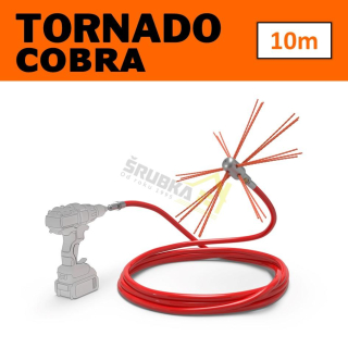 TORNADO COBRA rotačná komínová kefa čistič komína set 10 m